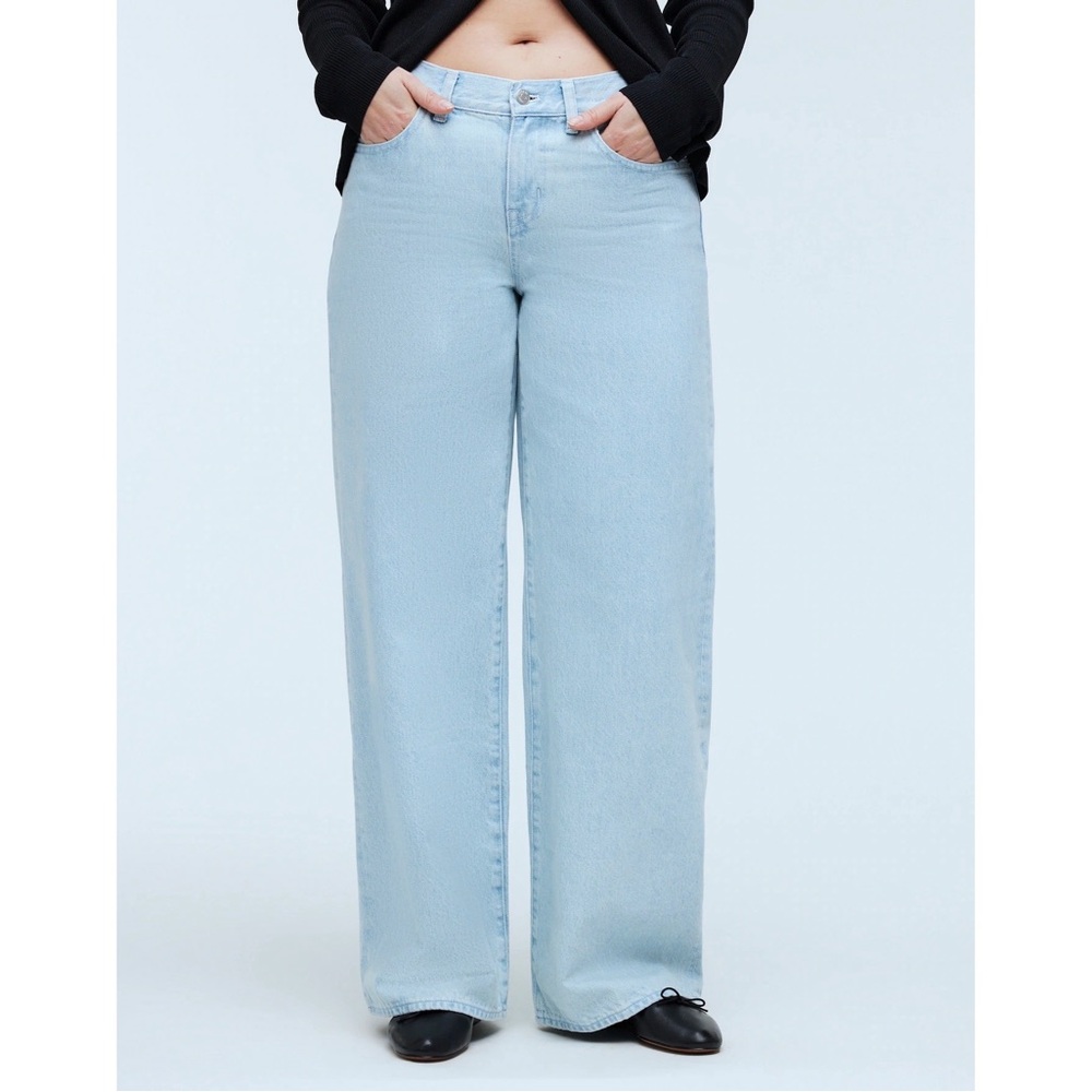 Madewell Low-Rise‎ Super Wide-Leg Jeans in Nye Wash
